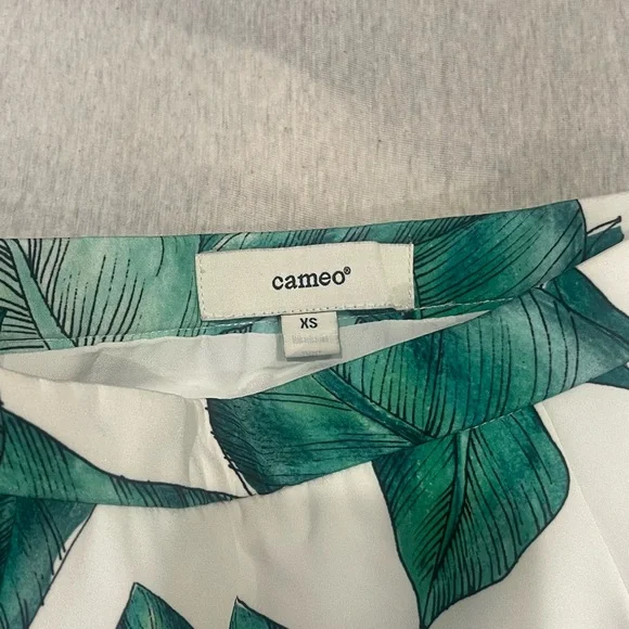 C/MEO Collective Asymmetrical Skirt with Green Leaf Print - Picture 2 of 2